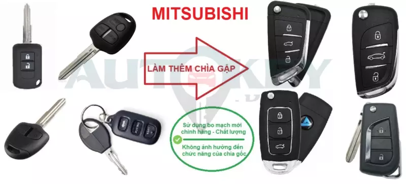 Làm chìa khóa gập xe ô tô full hãng - Autokey.vn