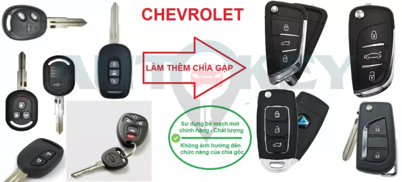 Làm chìa khóa gập xe ô tô full hãng - Autokey.vn